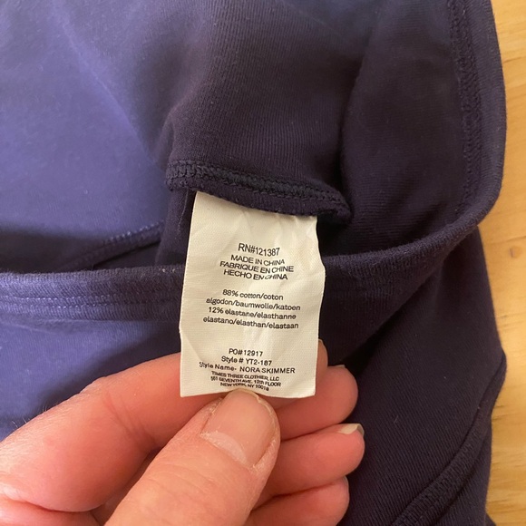 Yummie Tummie by Heather Thomson Leggings Nora Skimmer Midnight Navy Size Medium - Picture 3 of 4